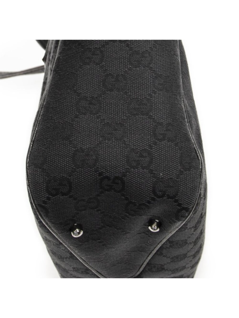 Gucci Small Shoulder Tote Black GG Canvas - Picture 7 of 10